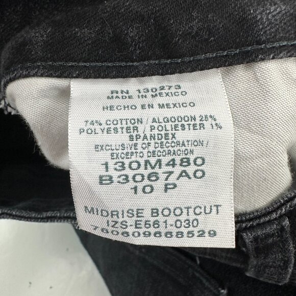 Riders by lee Mid Rise Bootcut Women'ss ize 10P Black Denim jeans - Picture 3 of 4
